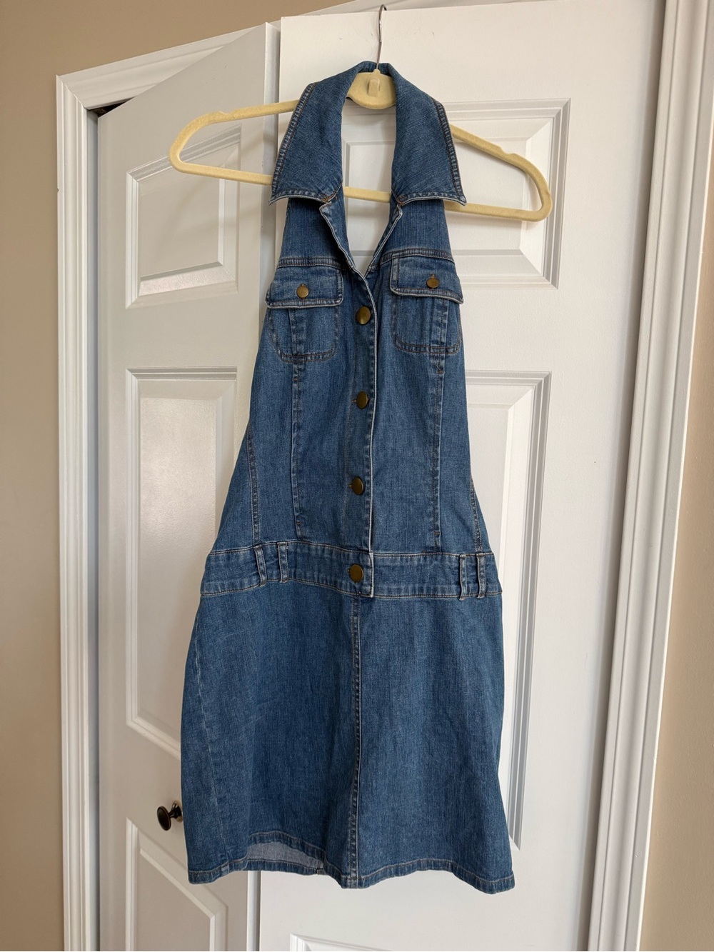 Women's Blue Denim One-Piece Dress - Brand Unknown